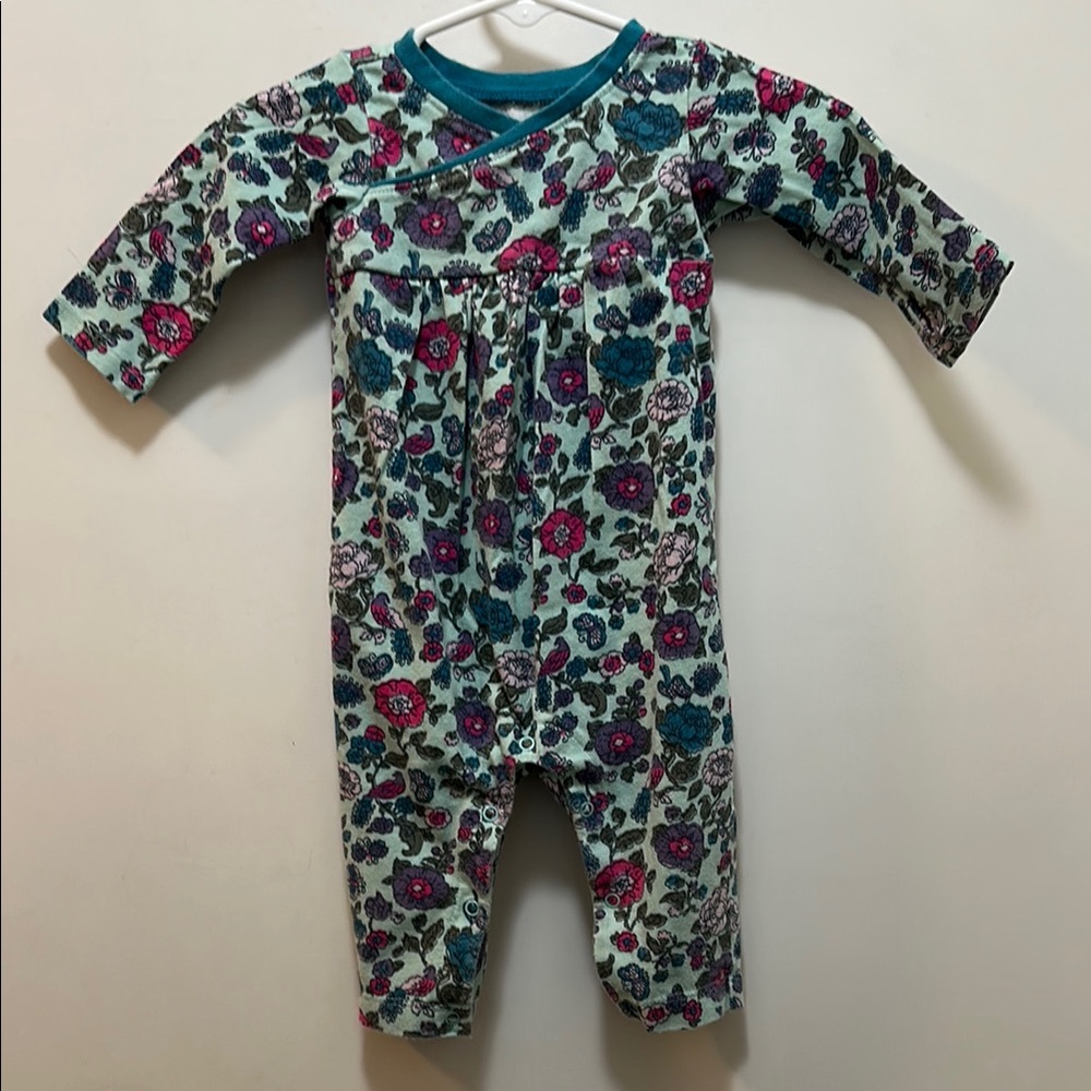 Tea Collection Beautiful Floral Kids Footless Romper with Snaps at Bottom
